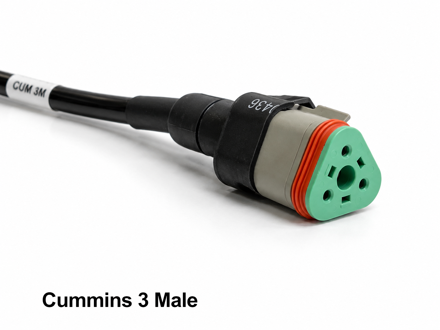 Cummins 3-pin female equipment diagnostic cable for CATSCAN scanner