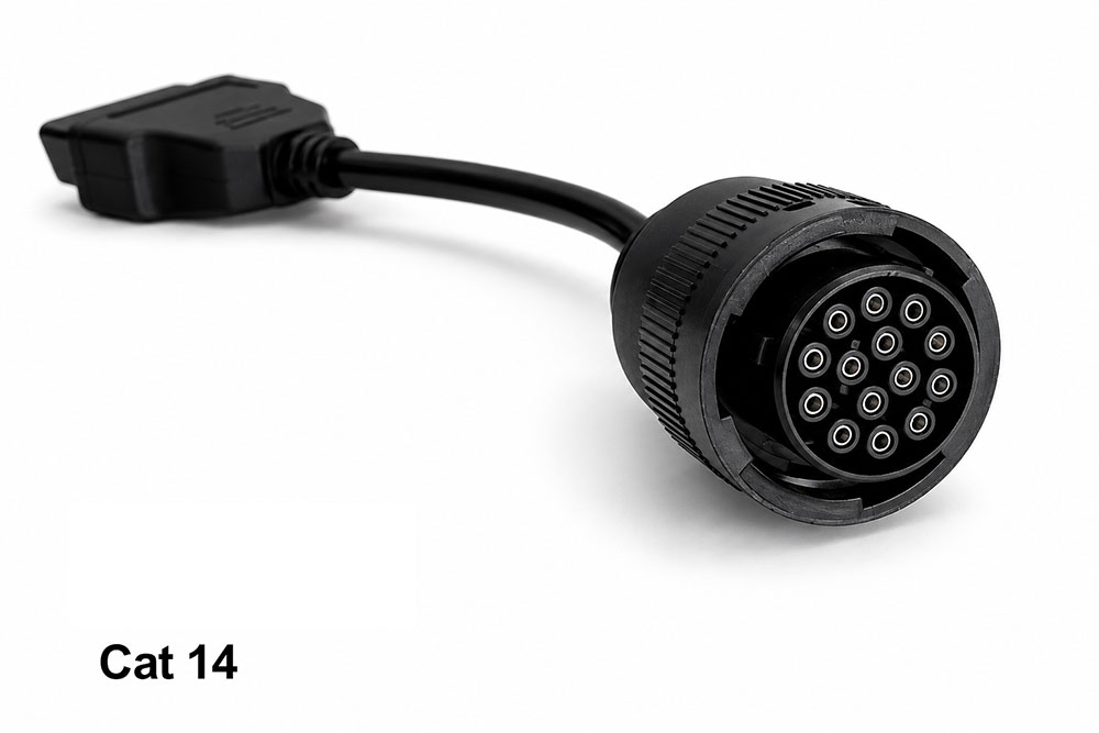 Caterpillar 14-pin diagnostic adapter for CATSCAN heavy equipment diagnostic scanner