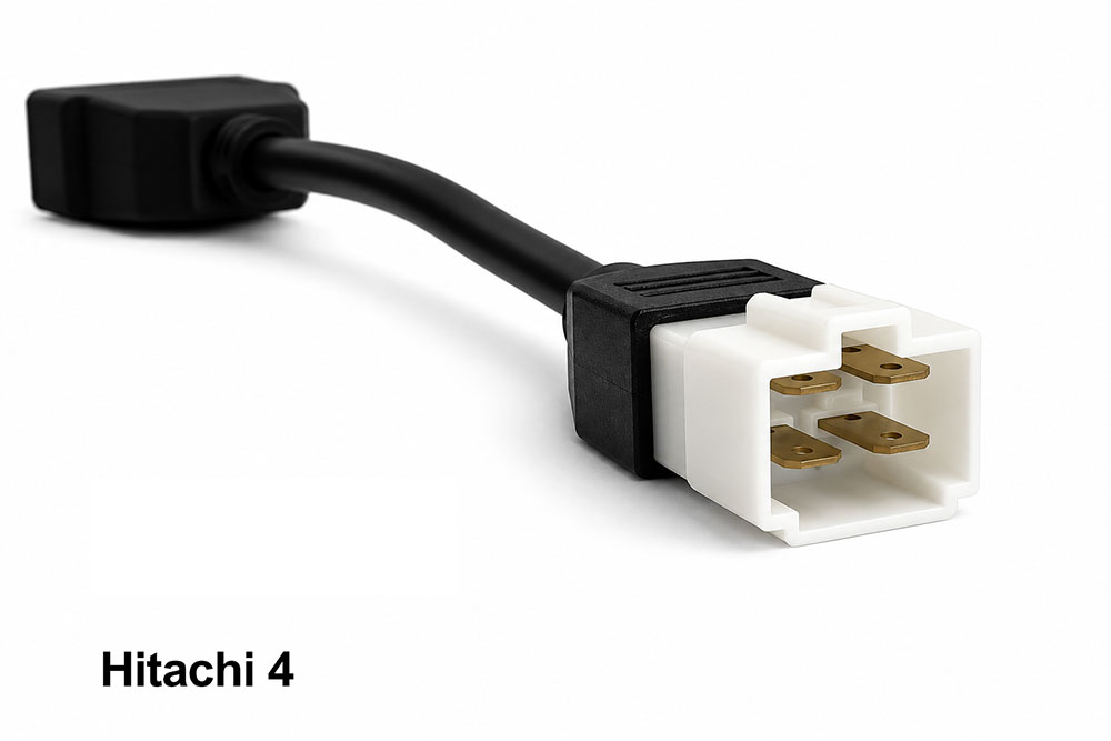 Hitachi 4-pin diagnostic adapter for CATSCAN off-highway equipment scanner