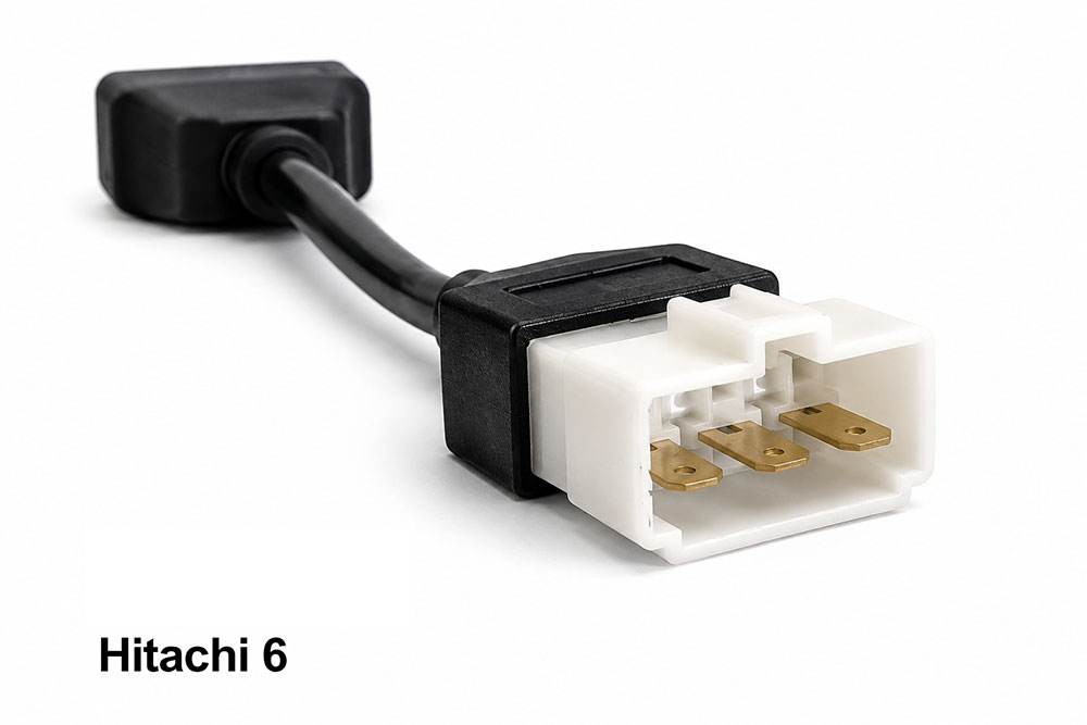 Hitachi 6-pin diagnostic adapter for CATSCAN off-highway equipment scanner