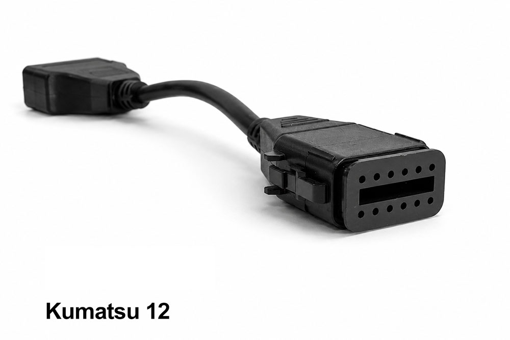 Komatsu 12-pin diagnostic adapter for CATSCAN heavy equipment diagnostic scanner